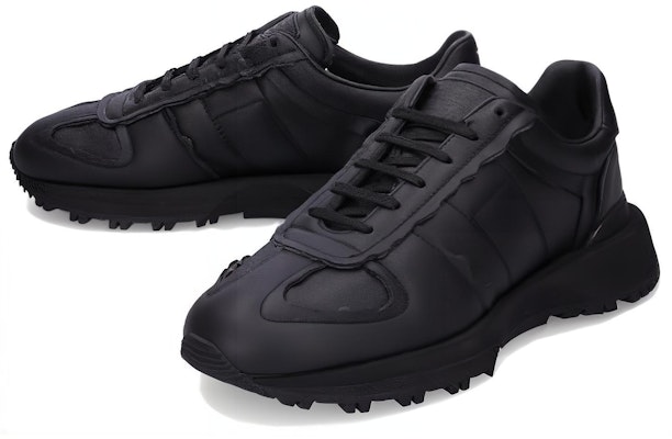 Maison Margiela 黑色签名皮革低帮运动鞋 S57WS0473P5340T8013 Shop Maison Margiela 黑色签名皮革低帮运动鞋 S57WS0473P5340T8013