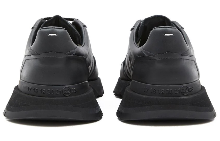 Purchase Maison Margiela 黑色签名皮革低帮运动鞋 S57WS0473P5340T8013