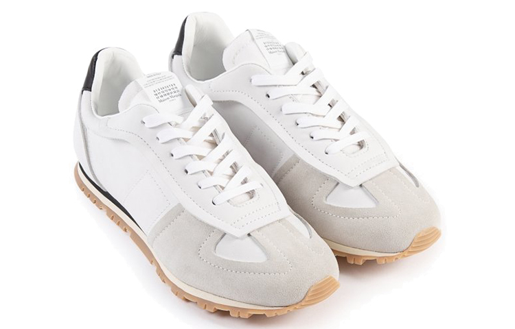 Lookbook メゾンマルジェラ レザーロートップスニーカー 'ホワイト' S57WS0373P3976H8564 S57WS0373P3976H8564