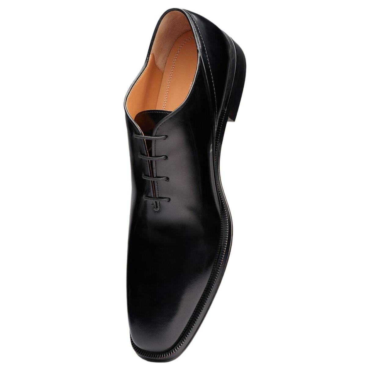 Shop Maison Margiela Leren Oxford ''Zwart Amandel Neus'' S57WQ0176P3827H8396