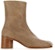 But Ankle Tumit Blok Hujung Bulat Kulit Maison Margiela 'Coklat' S57WU0132PR058T2172