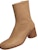 But Ankle Tumit Blok Hujung Bulat Kulit Maison Margiela 'Coklat' S57WU0132PR058T2172