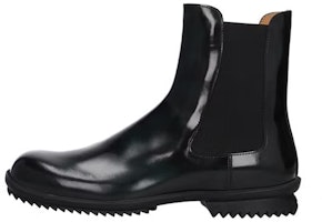 Maison Margiela Leather Round-Toe Slip-On Chelsea Boots 'Black Green' S57WU0239P3964H9419 Maison Margiela Leather Round-Toe Slip-On Chelsea Boots 'Black Green' S57WU0239P3964H9419