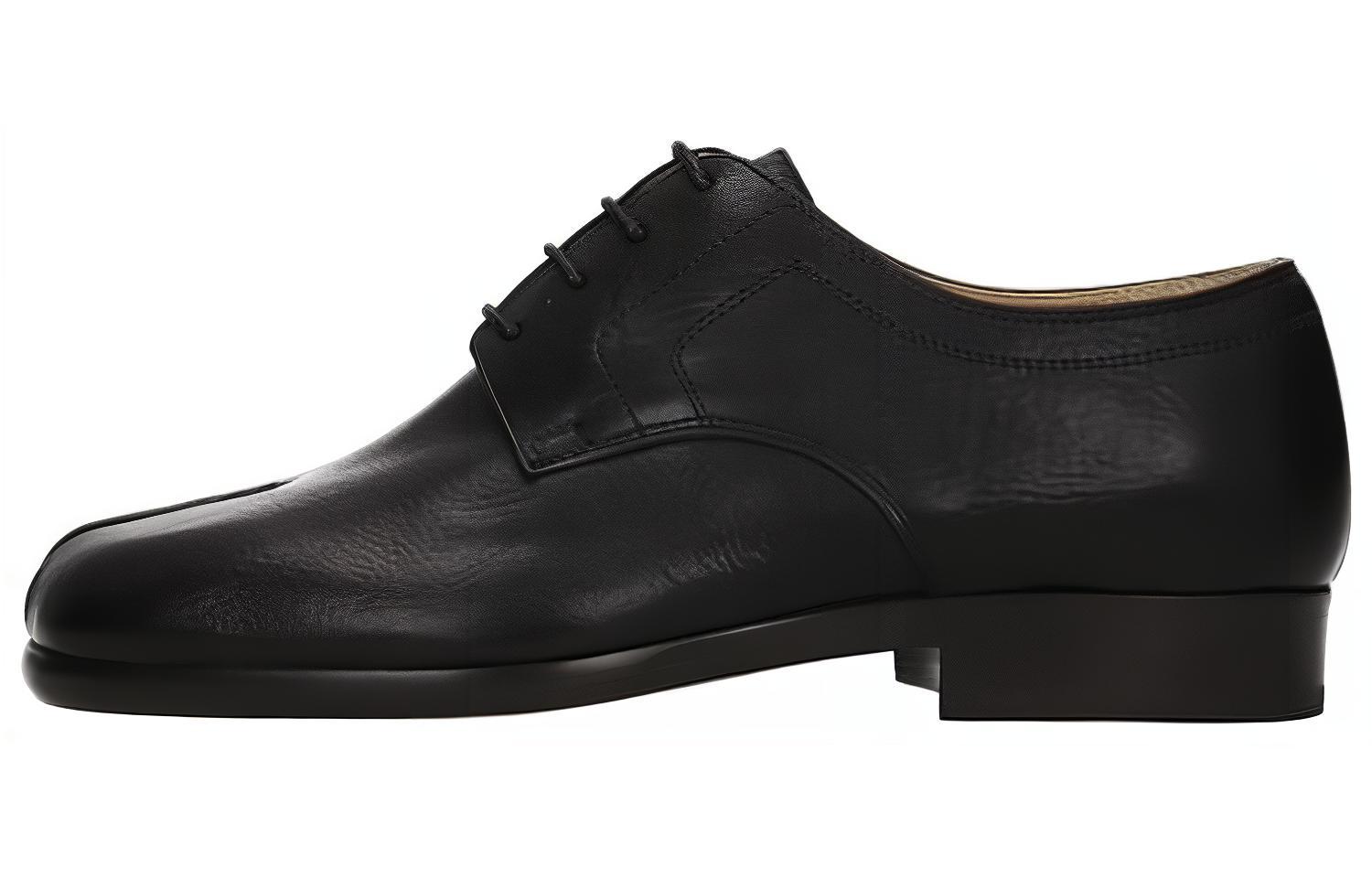 Maison Margiela Leather Sneaker 'Black Lace-Up Casual' S37WQ0319P2696T8013
