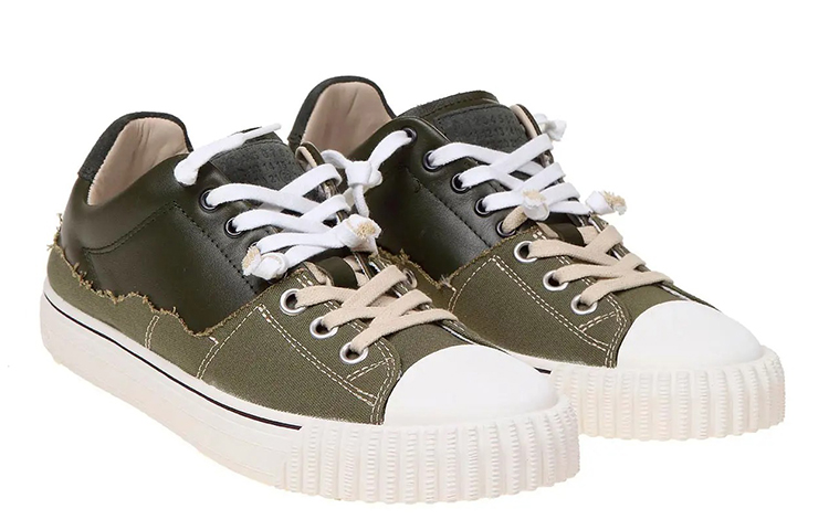 Maison Margiela Leather Sneaker 'Military Green' 圖 3