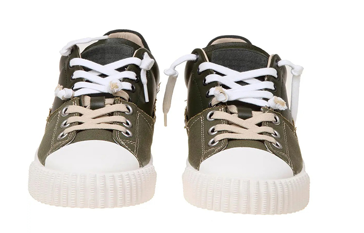 Shop Sneaker in Pelle Maison Margiela ''Verde Militare'' P4022S57WS0391H8587