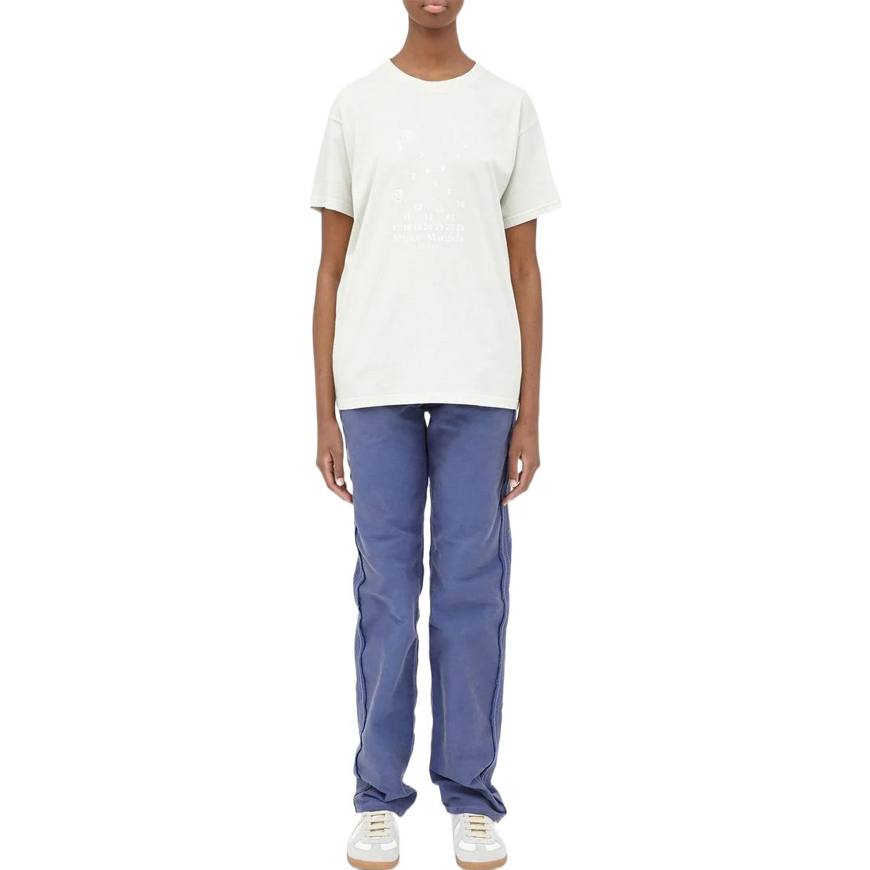 Lookbook Maison Margiela Kaos Abu-Abu Unisex Lengan Pendek dengan Desain Huruf S51GC0521S20079102