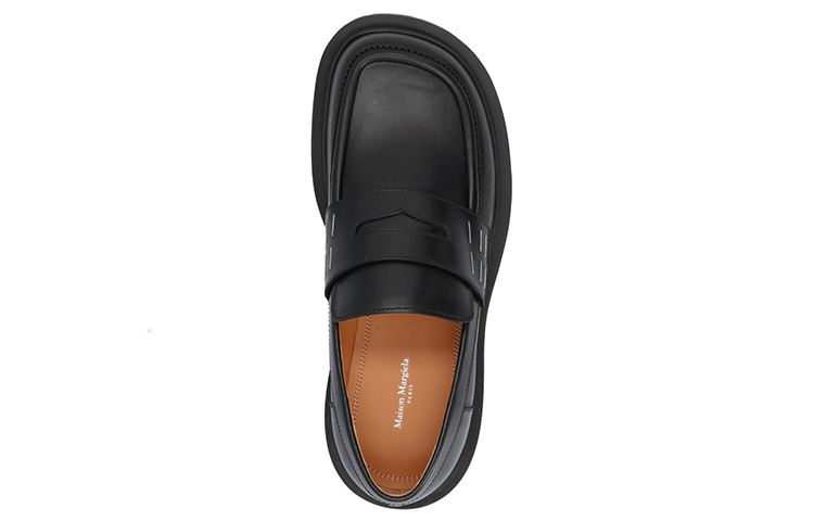 Shop Loafer Kulit Hitam Maison Margiela S97WR0024P4476H1572