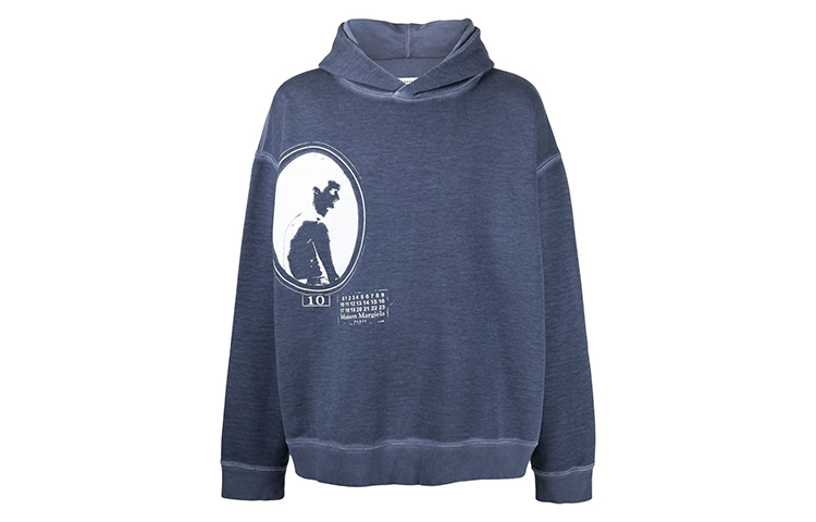 Maison Margiela Logo Sleeveless Zip Hoodie Charcoal Gray SH2HG0005M25013803