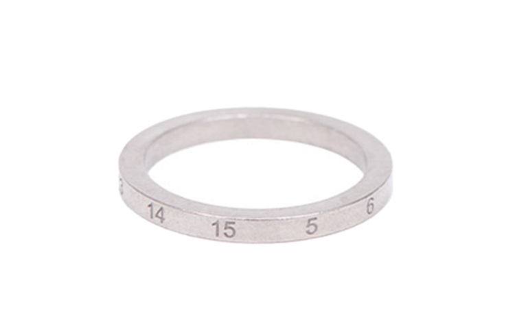 Maison Margiela Logo Slim 925 Silver Ring Unisex Couple Gold/Silver. SI8UQ0002SV0129