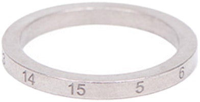 Maison Margiela Logo Slim 925 Silver Ring Unisex Couple Gold/Silver. SI8UQ0002SV0129 Maison Margiela Logo Slim 925 Silver Ring Unisex Couple Gold/Silver. SI8UQ0002SV0129