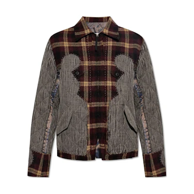 Maison Margiela Metallic Panel Denim Jacket Silver S52AM0238S30653