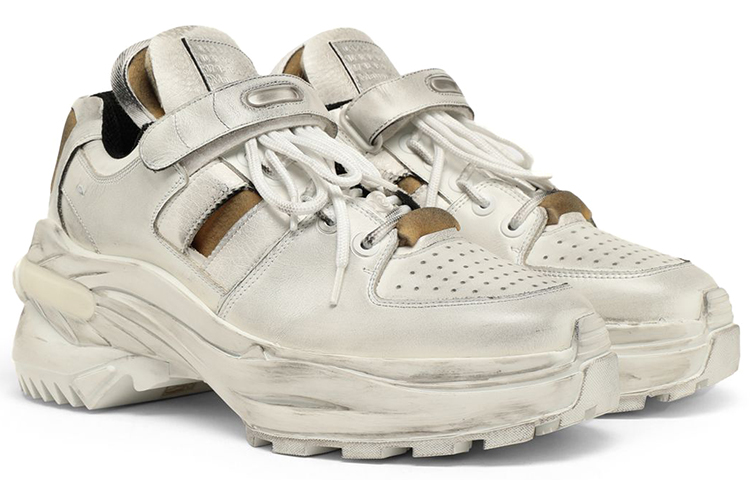 Lookbook Maison Margiela 復古適配 低筒運動鞋 白色老化處理