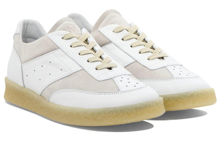 Lookbook Maison Margiela MM6 Panelled Lace-Up Sneaker 'White Birch' Putih S59WS0193-P0673-H1744