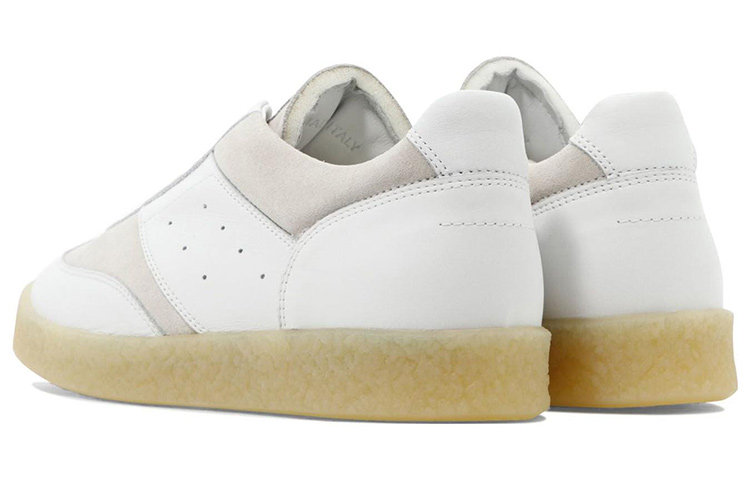 Shop Maison Margiela MM6 Panelled Lace-Up Sneaker 'White Birch' Putih S59WS0193-P0673-H1744