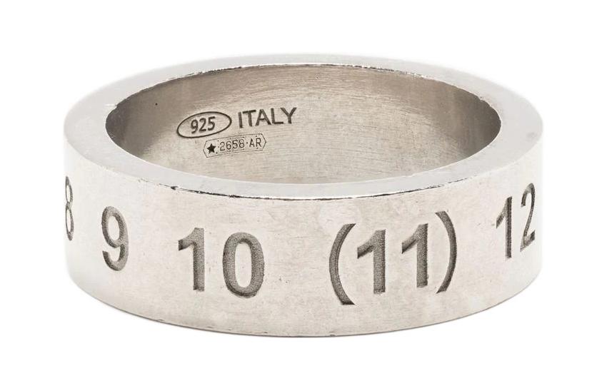Maison Margiela Numeric Logo 925 Sterling Silver Ring for Men SI8UQ0003SV0129951