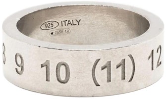 Maison Margiela Numeric Logo 925 Sterling Silver Ring for Men SI8UQ0003SV0129951 Maison Margiela Numeric Logo 925 Sterling Silver Ring for Men SI8UQ0003SV0129951