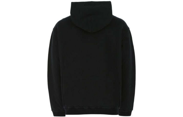 Lookbook Maison Margiela Sudadera Negra Oversize con Letras de Algodón Edición Otoño S50GU0167S25503900