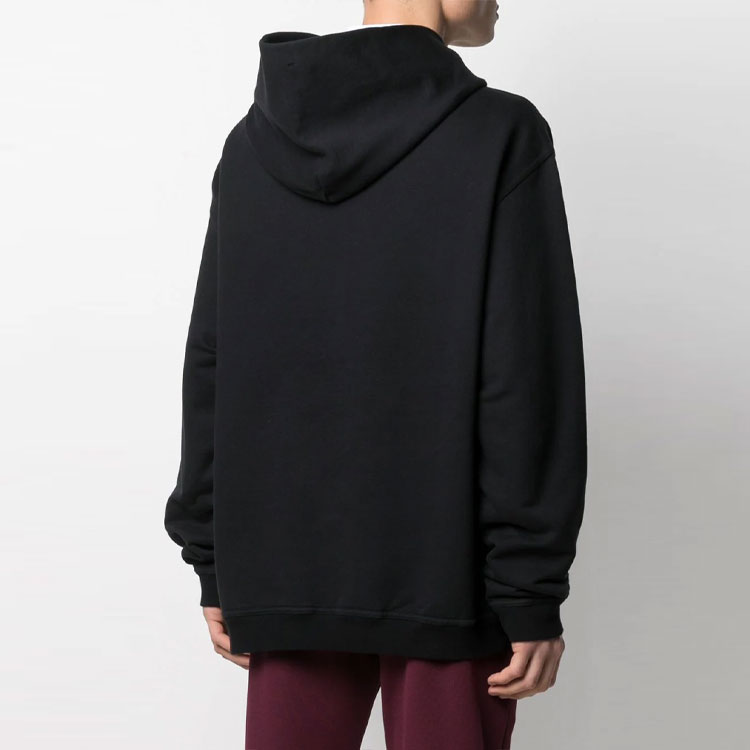 Shop Maison Margiela Sudadera Negra Oversize con Letras de Algodón Edición Otoño S50GU0167S25503900