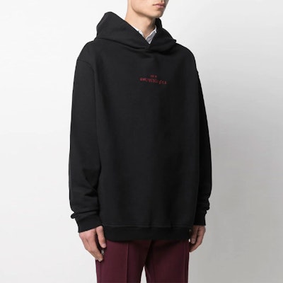 Maison Margiela Sudadera Negra Oversize con Letras de Algodón Edición Otoño S50GU0167S25503900 Details for Maison Margiela Sudadera Negra Oversize con Letras de Algodón Edición Otoño S50GU0167S25503900