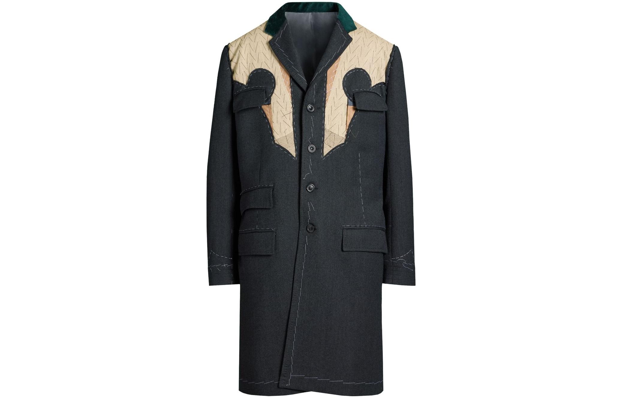 Maison Margiela Pendleton Yoke Plaid Colorblock Jacket Khaki Outerwear S50AM0601S78040001F