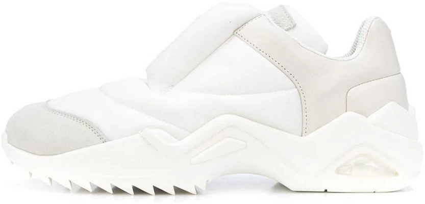 Maison Margiela 皮革聚酯纖維 厚底綁帶 圓頭 減震 低筒 運動休閒鞋 男款 白灰色 Buy Maison Margiela 皮革聚酯纖維 厚底綁帶 圓頭 減震 低筒 運動休閒鞋 男款 白灰色