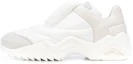 Buy Maison Margiela 皮革聚酯纖維 厚底綁帶 圓頭 減震 低筒 運動休閒鞋 男款 白灰色