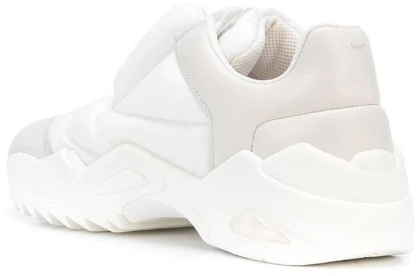 Maison Margiela 皮革聚酯纖維 厚底綁帶 圓頭 減震 低筒 運動休閒鞋 男款 白灰色 Shop Maison Margiela 皮革聚酯纖維 厚底綁帶 圓頭 減震 低筒 運動休閒鞋 男款 白灰色