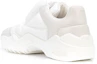 Shop Maison Margiela 皮革聚酯纖維 厚底綁帶 圓頭 減震 低筒 運動休閒鞋 男款 白灰色