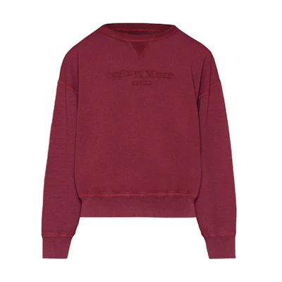 Maison Margiela Red Letter Print Hooded Sweatshirt S50GU0167S25503305