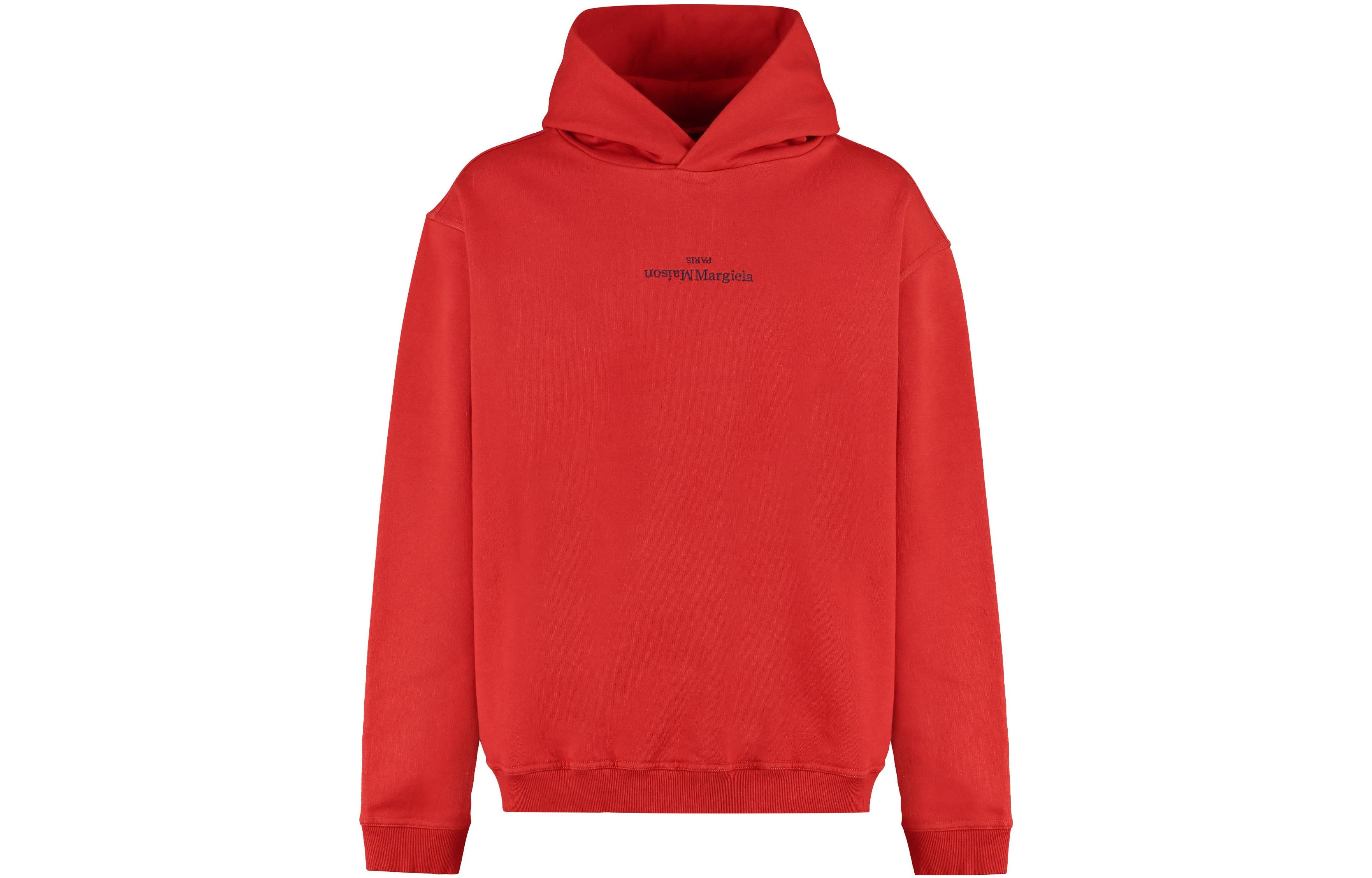 Maison Margiela Red Striped Crewneck Loose Fit Long-Sleeve Sweatshirt S18404S50HL0013-001F