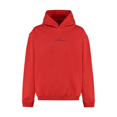 Maison Margiela Red Striped Crewneck Loose Fit Long-Sleeve Sweatshirt S18404S50HL0013-001F