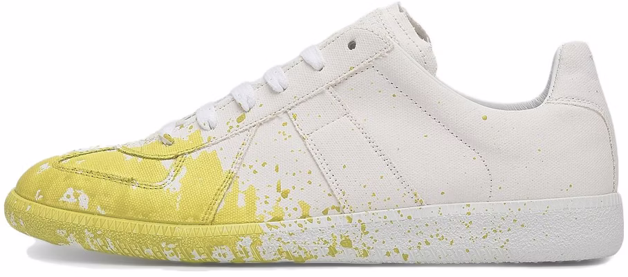 Maison Margiela梅森瑪吉拉 Replica帆布樹脂仿製 时尚休閒鞋 男款 白黃色 Buy Maison Margiela梅森瑪吉拉 Replica帆布樹脂仿製 时尚休閒鞋 男款 白黃色