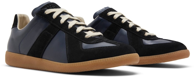 Maison Margiela梅森馬吉拉 Replica 休閒德訓 時尚板鞋 男款 黑藍 Cheap Maison Margiela梅森馬吉拉 Replica 休閒德訓 時尚板鞋 男款 黑藍