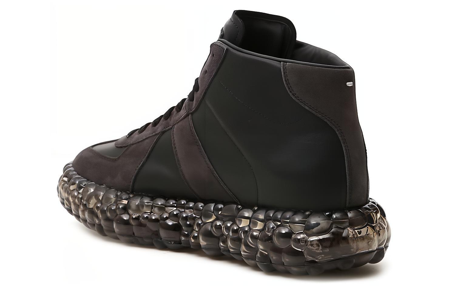 Shop Maison Margiela Replica 高帮“黑色鱼子酱” S57WS0357-P1895-H8278