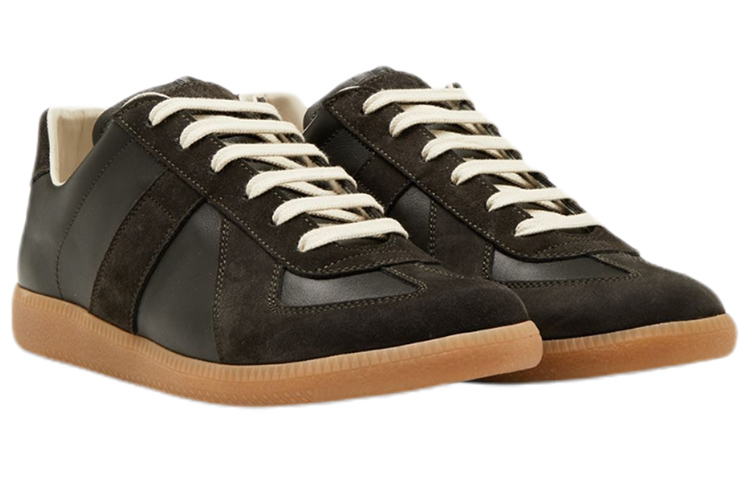 Order Maison Margiela Replica 小牛皮 德訓時尚板鞋 黑棕色