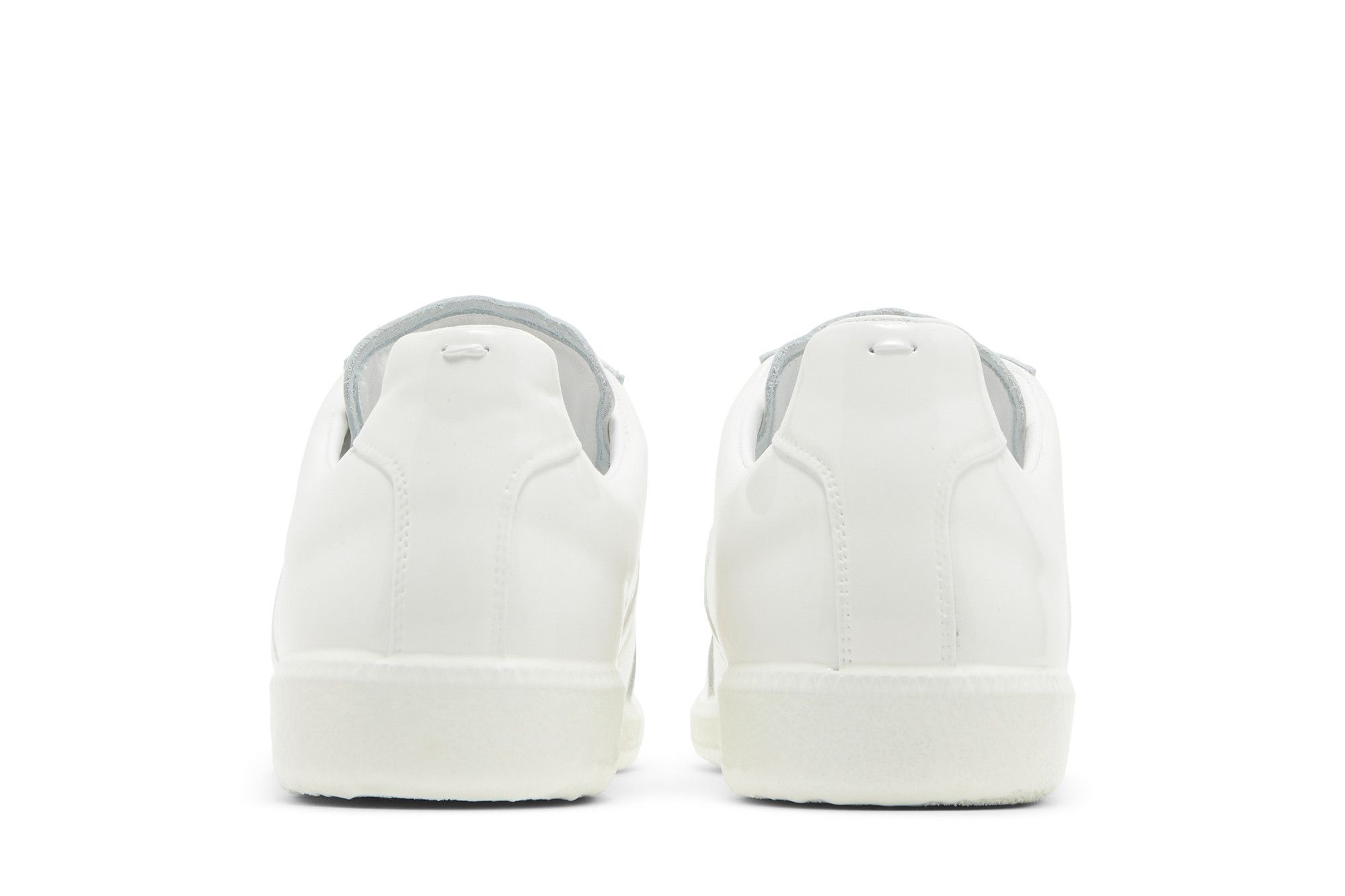 Sizing Maison Margiela Replica 經典閃亮橡膠低筒時尚板鞋 男款 白色