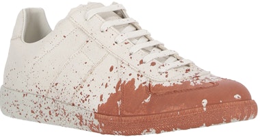 Maison Margiela 泼漆效果低帮時尚板鞋 白橙色 Order Maison Margiela 泼漆效果低帮時尚板鞋 白橙色