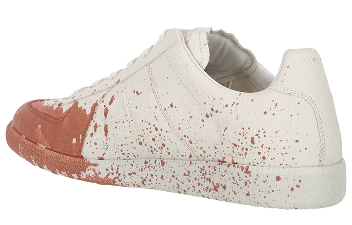 Maison Margiela Replica Low Top 'Splatter White Orange'