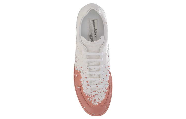 Shop Maison Margiela Replica Low Top 'Blanco Naranja Salpicado'. S37WS0568P4711H9178