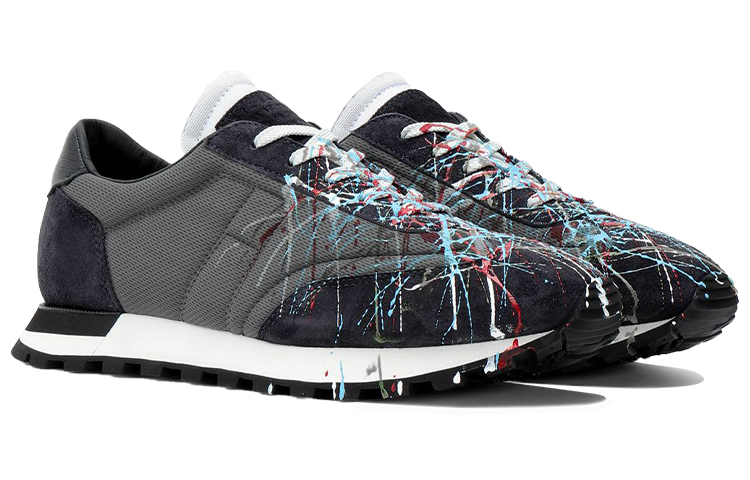 Lookbook Maison Margiela Replica Runner Rendah 'Percikan Cat - Biru Hitam' S57WS0283-P1973-961