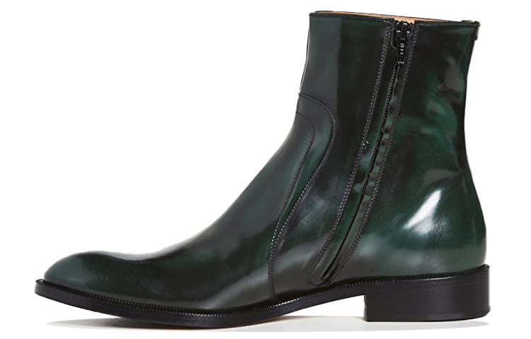 Maison Margiela Short Boot 'Fashion Green Leather'