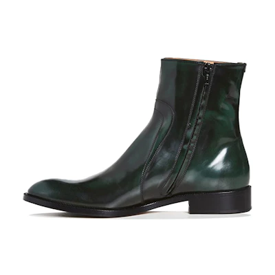 Maison Margiela Short Boot 'Fashion Green Leather'