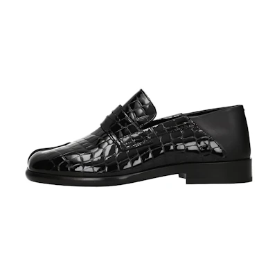 Maison Margiela Sneakers 'Crocodile Pattern Black Leather'