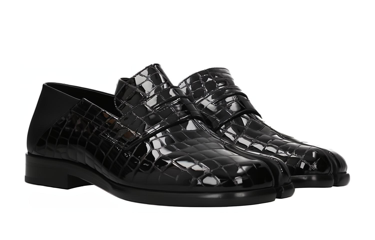Maison Margiela Sneakers 'Crocodile Pattern Black Leather' 圖 3