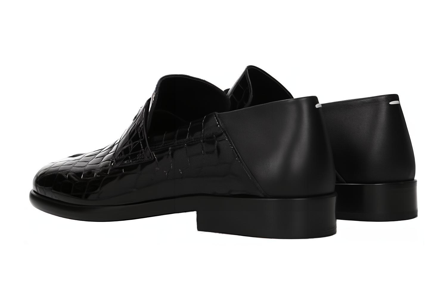 Shop Maison Margiela Sneakers 'Crocodile Pattern Black Leather' S37WR0176P3715T8013