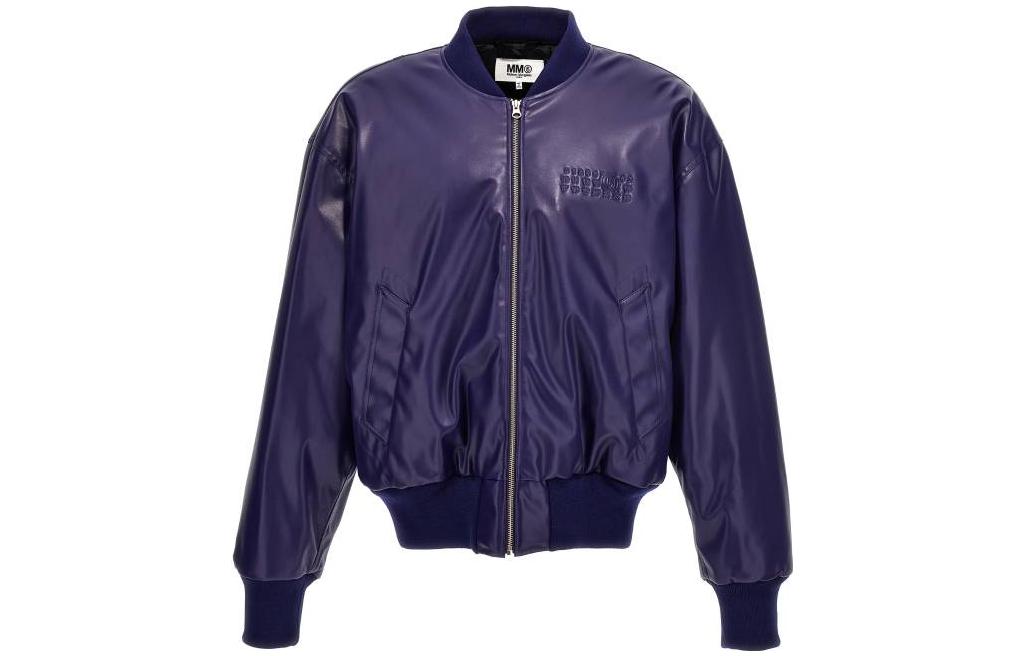 Maison Margiela Solid Color Zip-Up Hoodie Blue S50HG0047M25017488