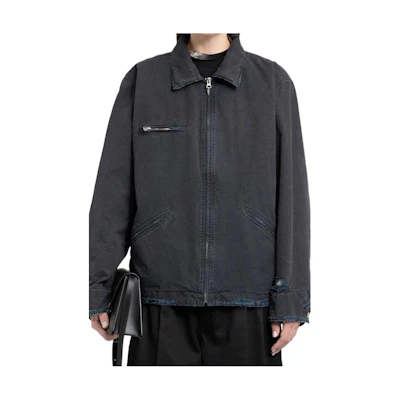 Maison Margiela Solid Zip-Up Stand Collar Jacket Black S52AM0227SY1621900