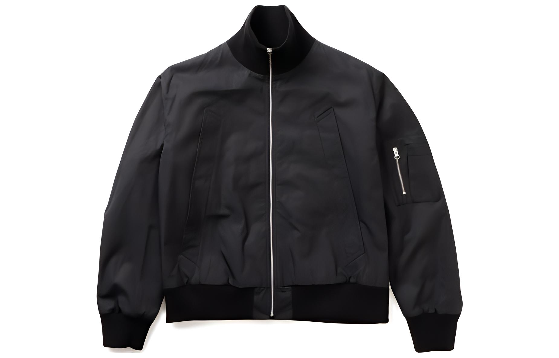 Maison Margiela Solid Zip-Up Slim Jacket - Charcoal Black SH0AM0004S78548855