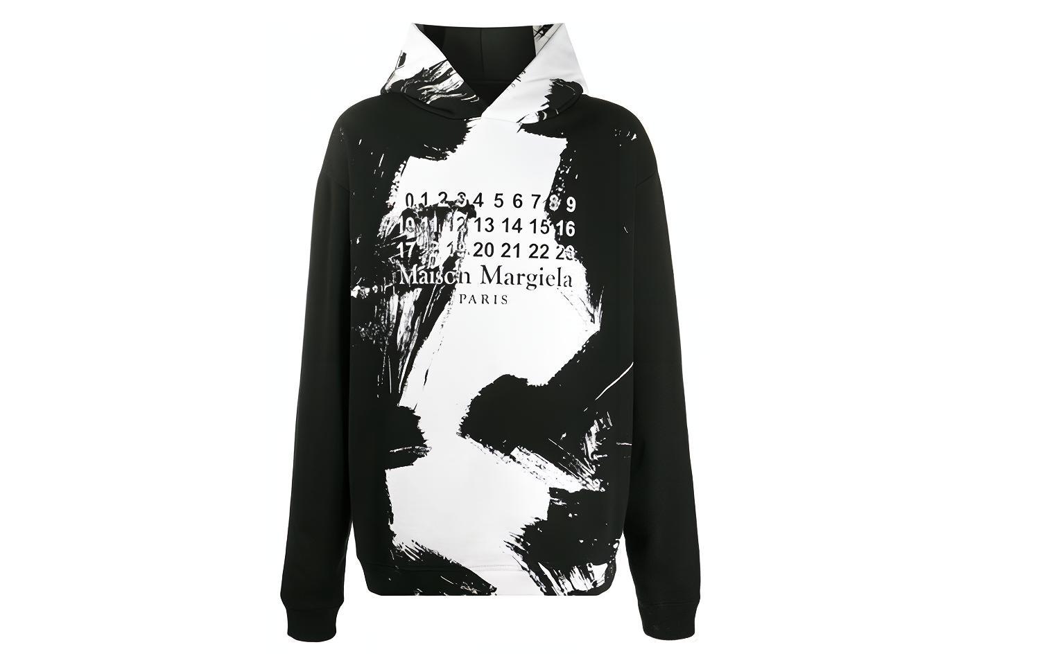 Order Maison Margiela 潑濺彩漆黑色中性連帽衫 S50GU0151S25451900